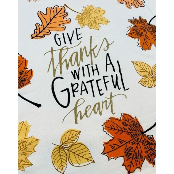 MAINSTAYS • Cream/Multi Fall Leaves Thanksgiving Kitchen Towel - Picture 8 of 10